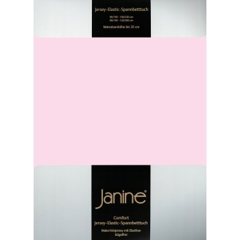 Janine 5002 Spannbetttuch Elastic 90/190 bis 120/200 cm zartrosa Fb. 11