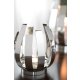 Fink ORFEA Windlicht mit Glas vernickelt Höhe 20cm Durchmesser 18,5cm